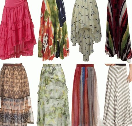 Длинные летние юбки. Модели и фасоны длинных летних юбок