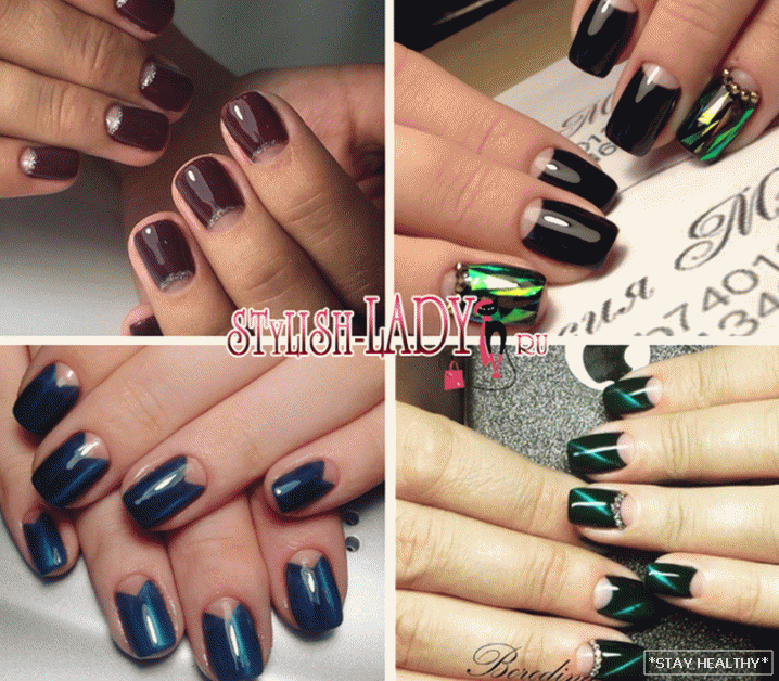 месяцовы манікюр с дизайном