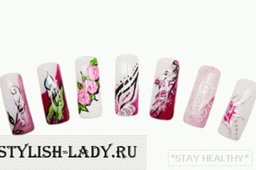 Прыгожы дызайн нарошчаныя пазногцяў