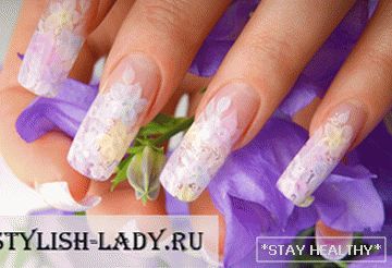 Прыгожы дызайн нарошчаныя пазногцяў