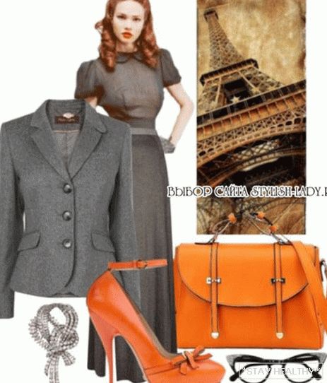 З чым насіць аранжавую абутак, фота