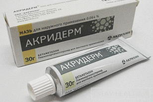 Асаблівасці прымянення мазі Акридерм