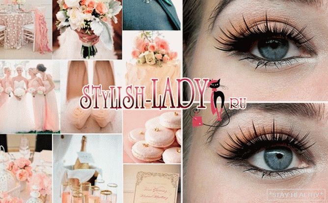 Макіяж ў аранжавых танах для блакітных або зялёных вачэй