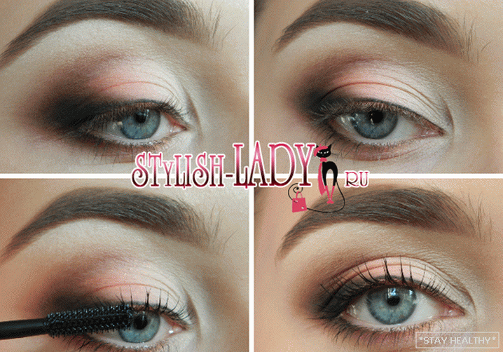 Класічны макіяж з аранжавым колерам