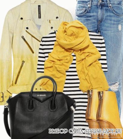 З чем носить желтые сапоги и ботинки, фото