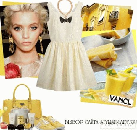 З чем носить желтые кроссовки, фото