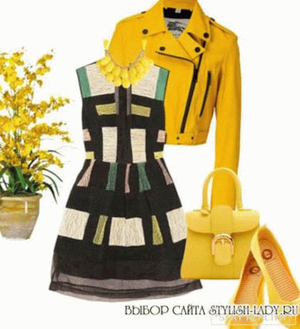 З чем носить желтые туфли, фото